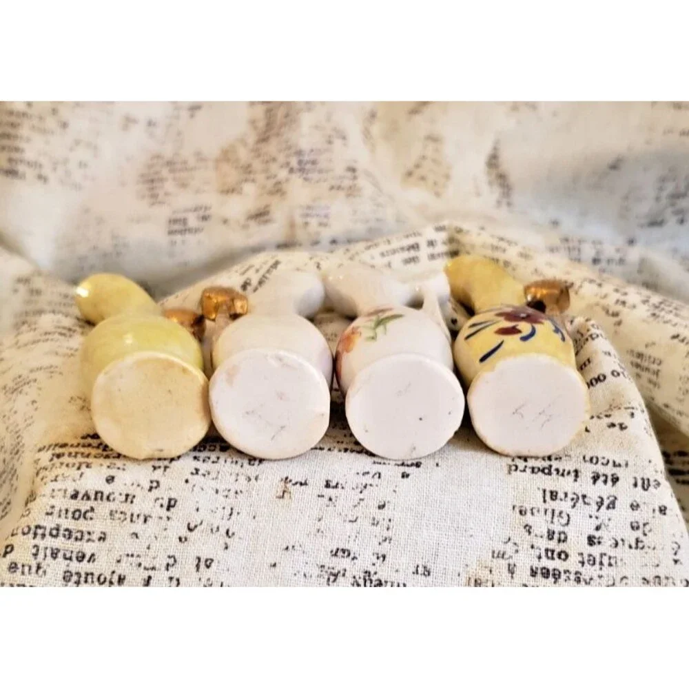 Elegant, Classic, Sophisticated  - 4 Colorful Vintage Miniature Pitchers/Ewers
